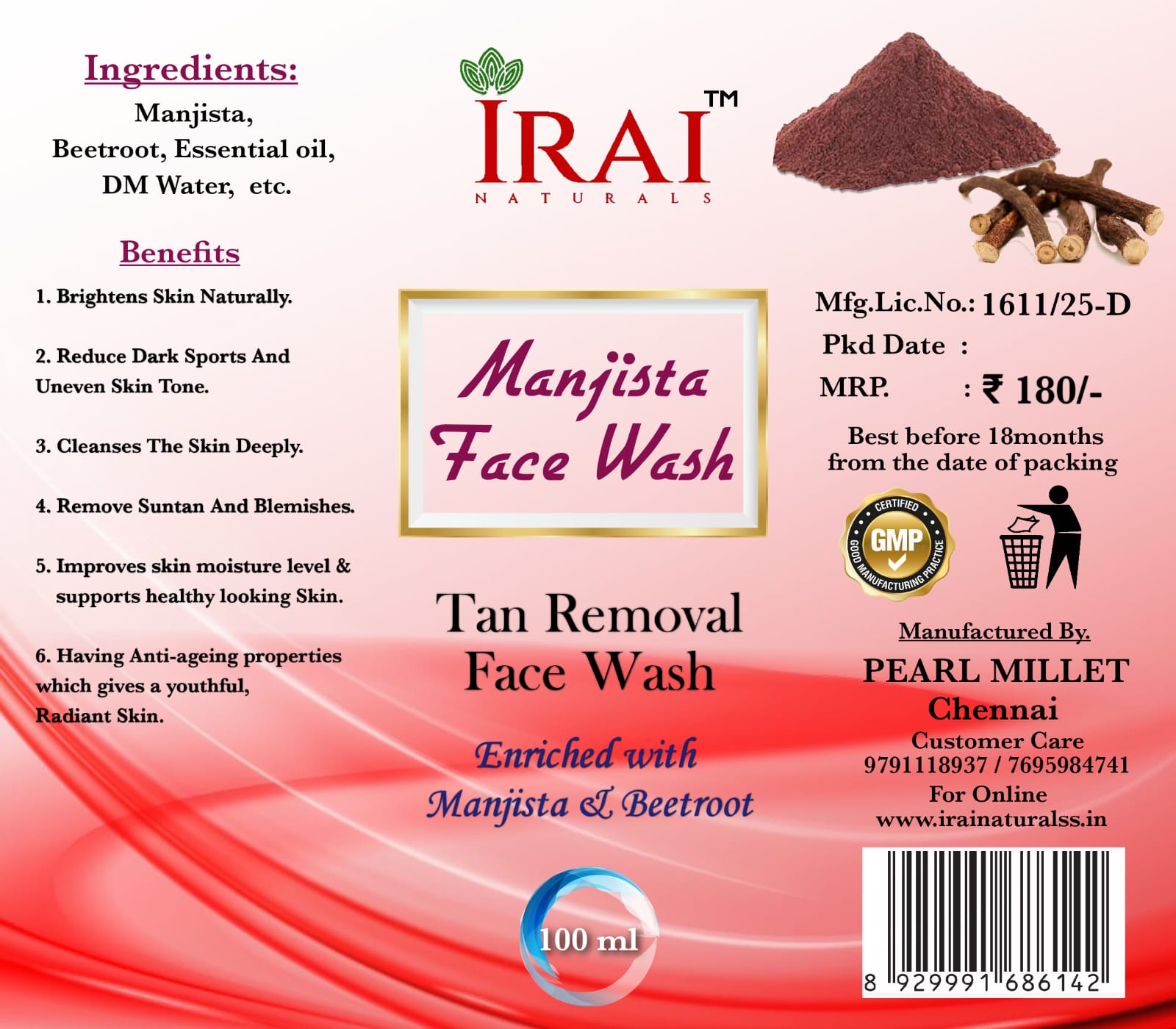 IMG-20250503-WA0018 MANJISTA FACEWASH ( TAN REMOVAL FACEWASH )