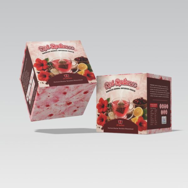 Hibiscus (2) RED RADIANCE - HIBISCUS HERBAL INFUSION POUCH - 20 SACHETS